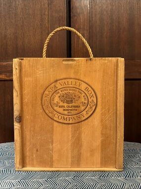 Napa Valley Box Company • cassette tape holder • removable slats • wooden